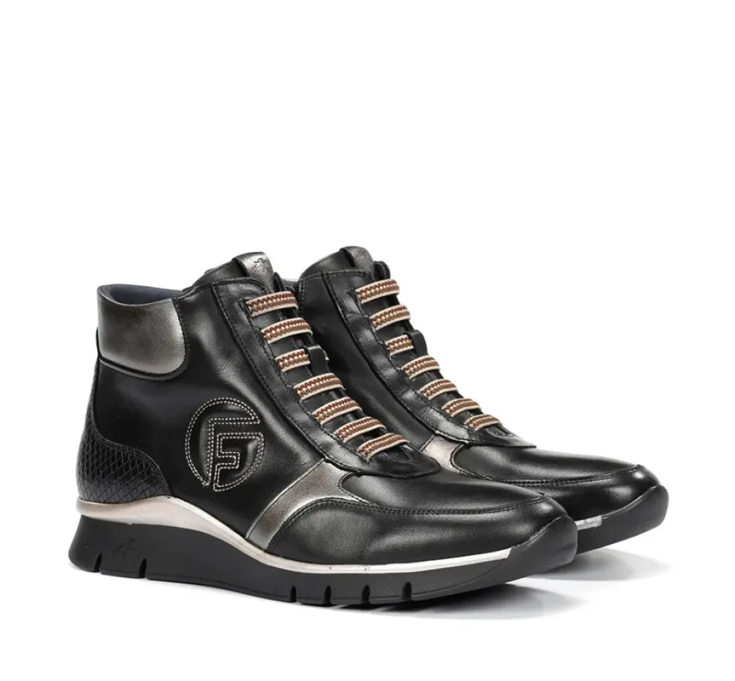 Best Fluchos UNION F2077 Black Ankle Boot