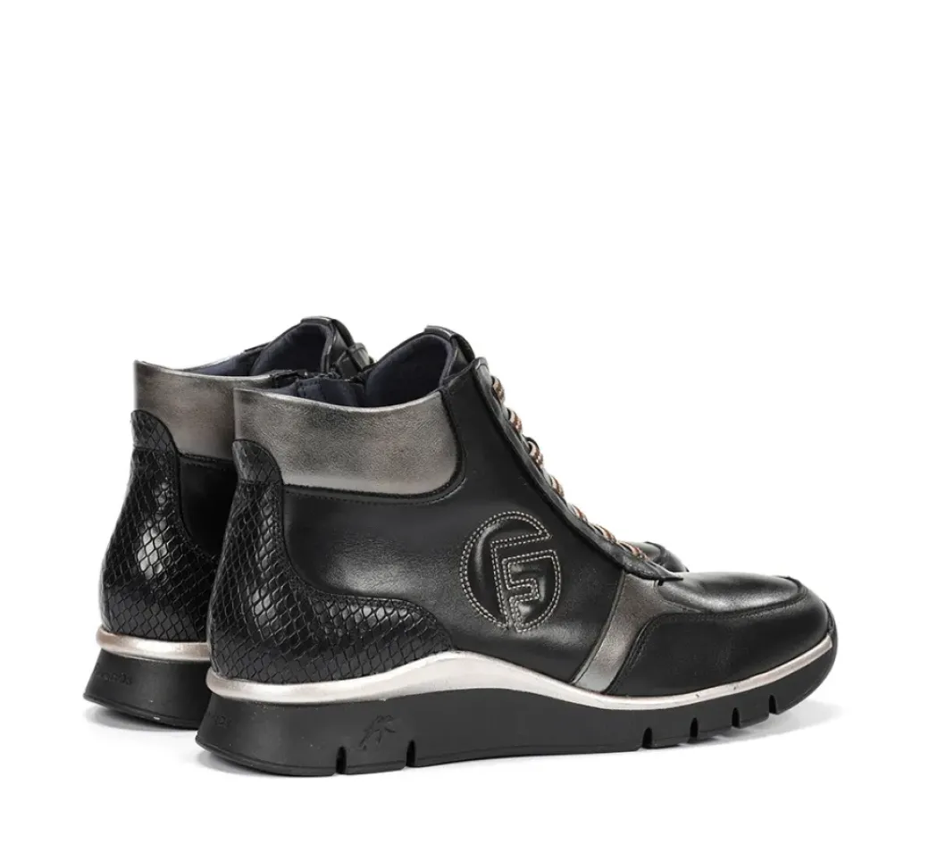 Best Fluchos UNION F2077 Black Ankle Boot