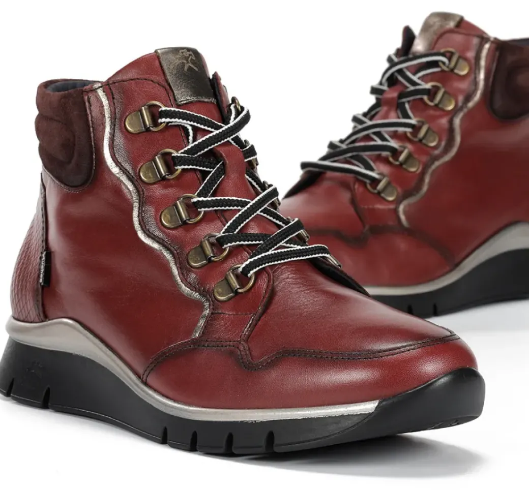 New Fluchos UNION F2073 Burgundy Ankle Boot