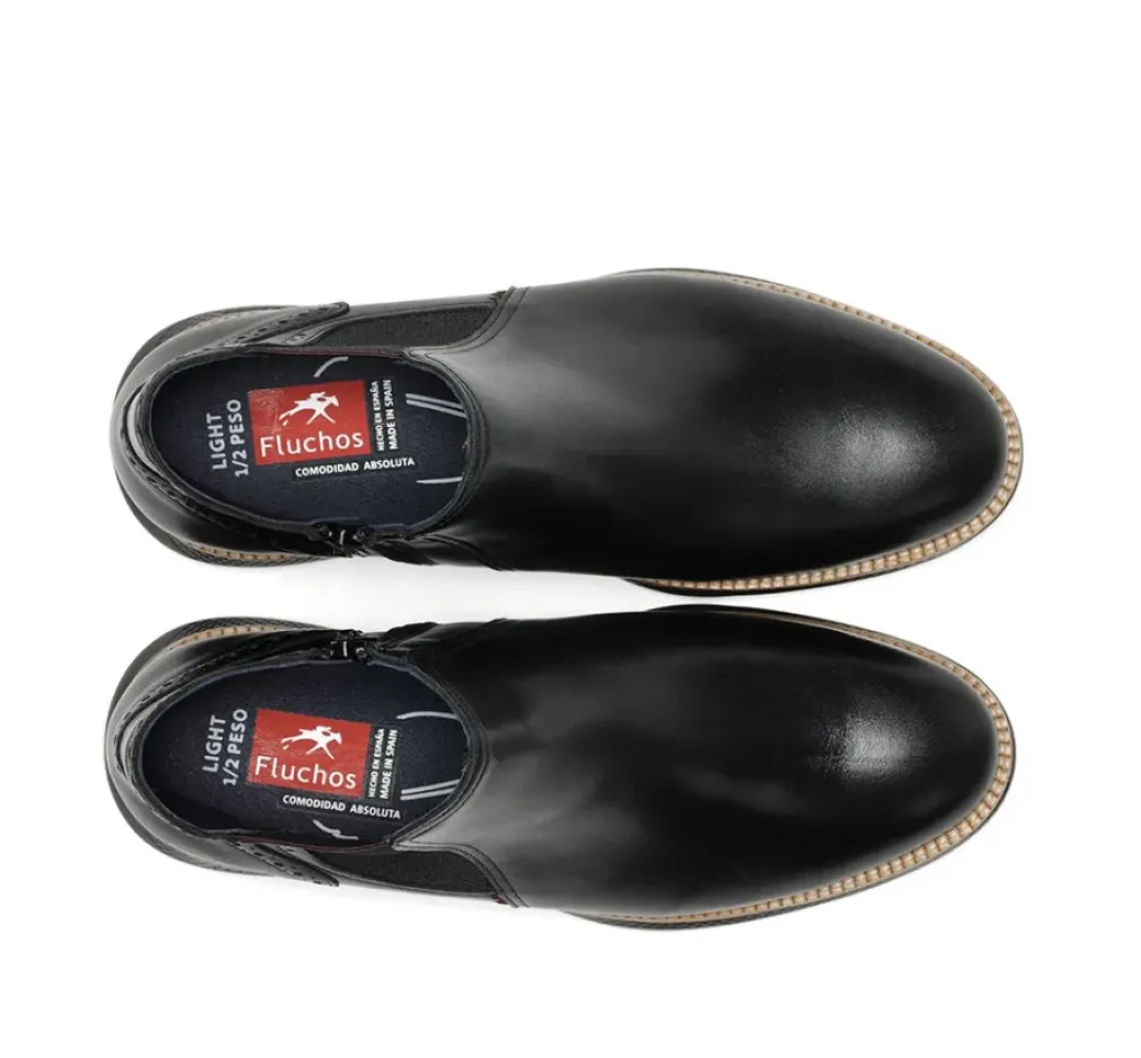Best Fluchos WILLIAM F1354 Black Ankle Boot